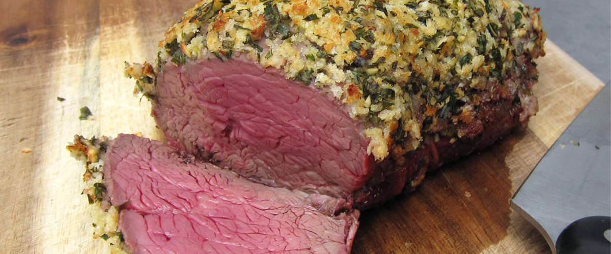 Laura's Lean Beef Herb Wrapped Beef Tenderloin