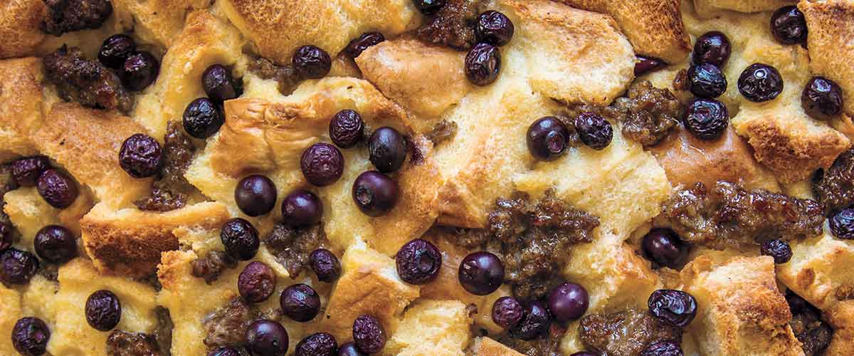 Big Green Egg Blueberry French Toast Casserole