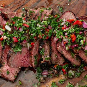 Reverse Sear Tri Tip with Chimichurri sauce