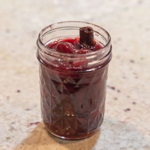 Bourbon Cherries in Mason Jar