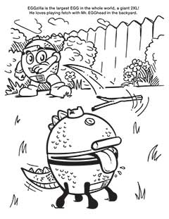 Big Green Egg Coloring Pages and Games