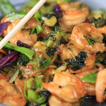 Grilled Shrimp and Taylor Farms® Teriyaki Stir Fry Kit