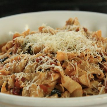 Smoked Tomato and Basil Sauce with Homemade Pasta