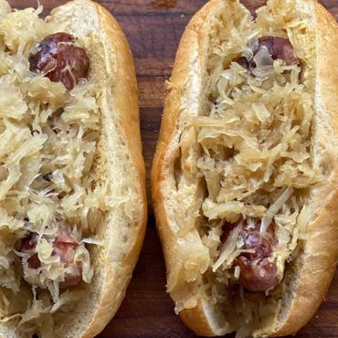 Braised Beer Brats and Sauerkraut