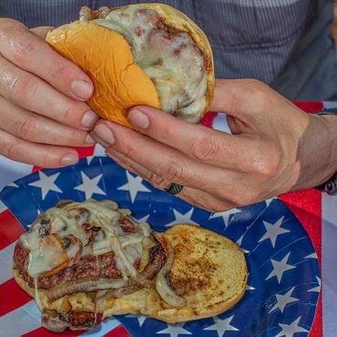 Mushroom, Onion and Swiss Burgers