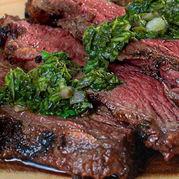 Reverse-Seared Picanha with Chimichurri