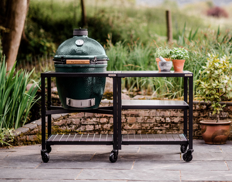 Large Big Green Egg Grill Cart Table