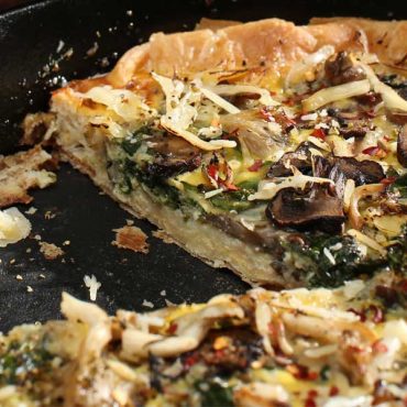 Mushroom and Spinach Quiche