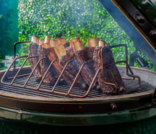 Beef Ribs on Rib Rack