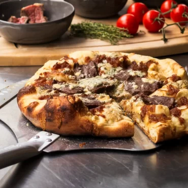 Steak and Blue Cheese Pizza